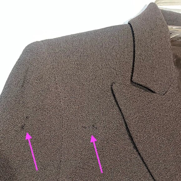 Anne Klein Vintage 90s / Y2K 100% Wool Double-Breasted Pantsuit - Picture 12 of 16